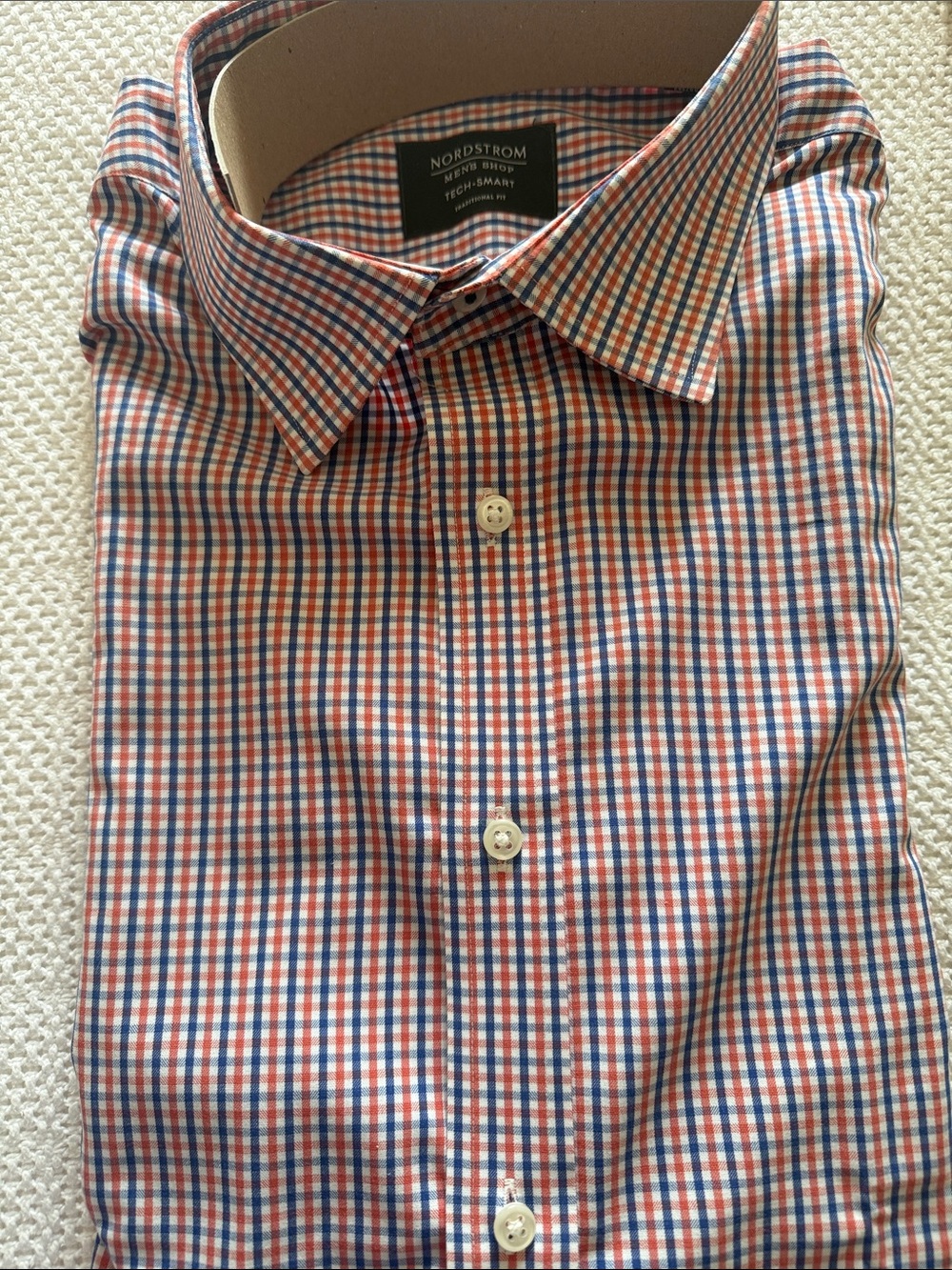 Nordstrom Men’s Shop Red and Blue check Dress Shirt